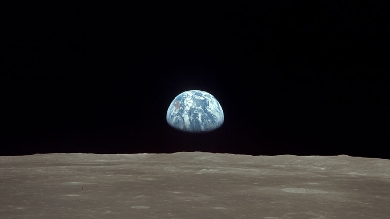 Photo of the Earth from lunar orbit.